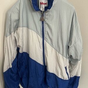 Vintage Wilson Blue and White Nylon Jacket
